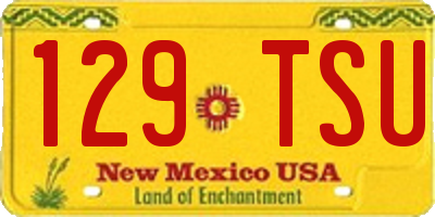 NM license plate 129TSU