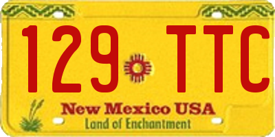 NM license plate 129TTC