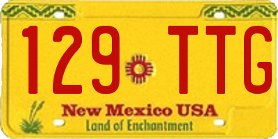 NM license plate 129TTG