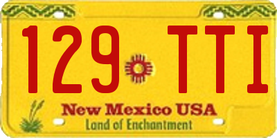 NM license plate 129TTI