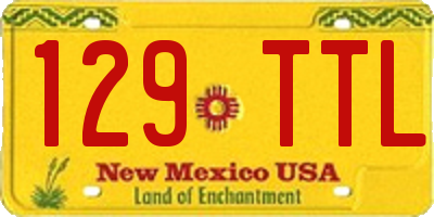NM license plate 129TTL