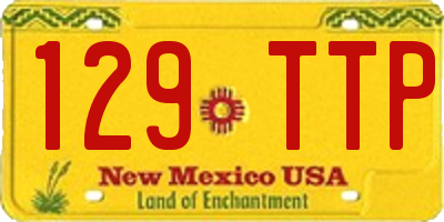 NM license plate 129TTP