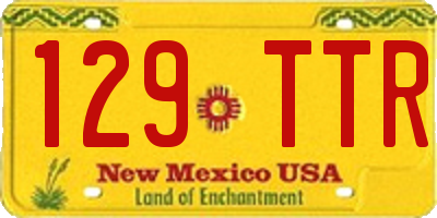 NM license plate 129TTR