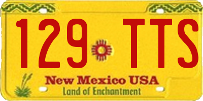 NM license plate 129TTS