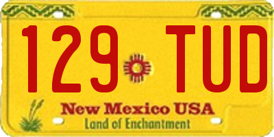 NM license plate 129TUD