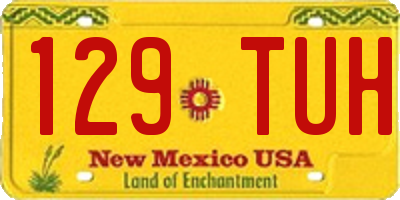 NM license plate 129TUH