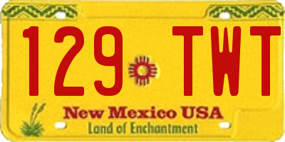 NM license plate 129TWT