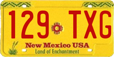 NM license plate 129TXG
