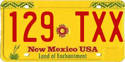 NM license plate 129TXX