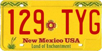 NM license plate 129TYG