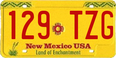 NM license plate 129TZG