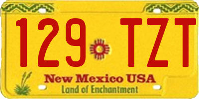 NM license plate 129TZT