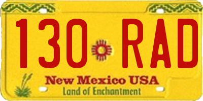 NM license plate 130RAD