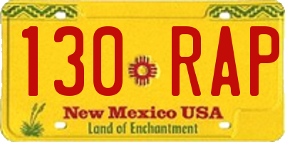 NM license plate 130RAP