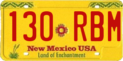 NM license plate 130RBM