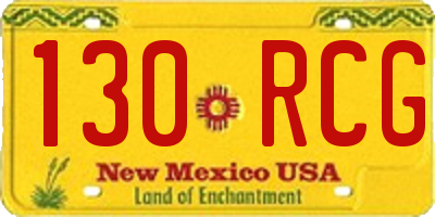 NM license plate 130RCG