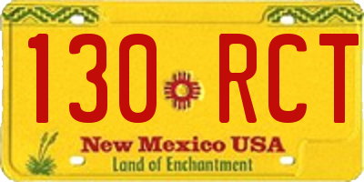 NM license plate 130RCT