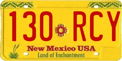 NM license plate 130RCY