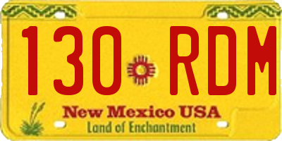 NM license plate 130RDM