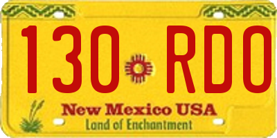NM license plate 130RDO