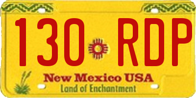 NM license plate 130RDP