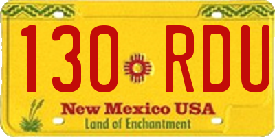 NM license plate 130RDU