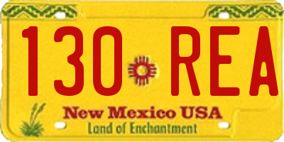 NM license plate 130REA