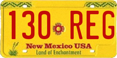 NM license plate 130REG