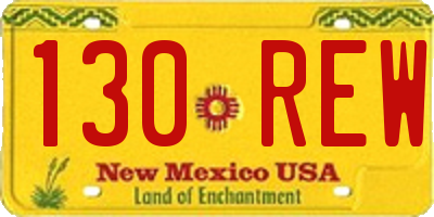 NM license plate 130REW