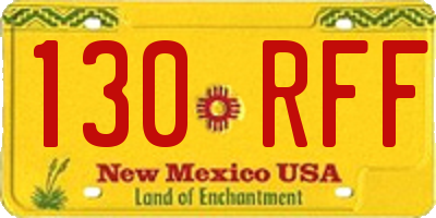 NM license plate 130RFF