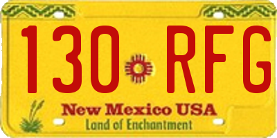 NM license plate 130RFG