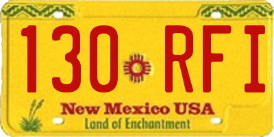 NM license plate 130RFI
