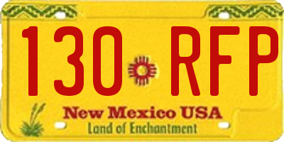 NM license plate 130RFP