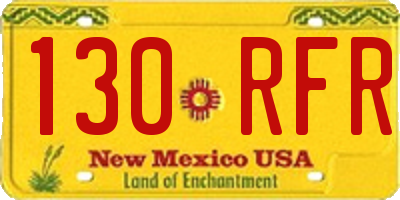 NM license plate 130RFR