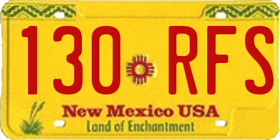 NM license plate 130RFS