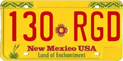 NM license plate 130RGD