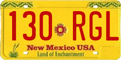 NM license plate 130RGL