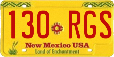 NM license plate 130RGS