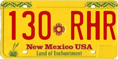 NM license plate 130RHR