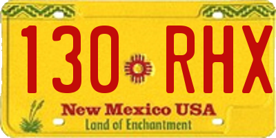 NM license plate 130RHX