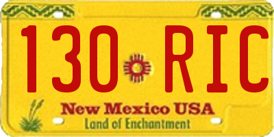 NM license plate 130RIC