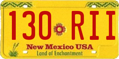 NM license plate 130RII