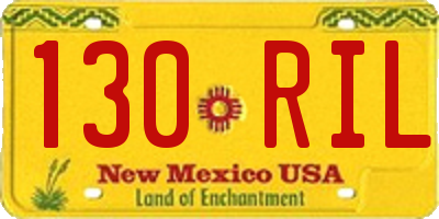 NM license plate 130RIL