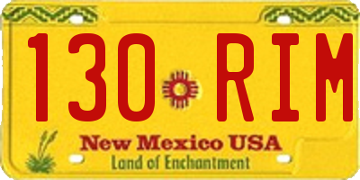 NM license plate 130RIM