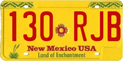 NM license plate 130RJB