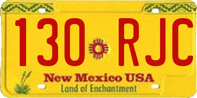 NM license plate 130RJC