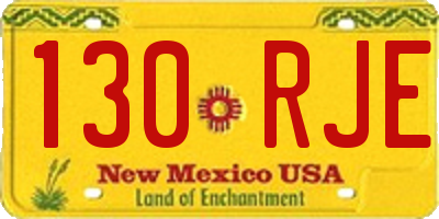 NM license plate 130RJE