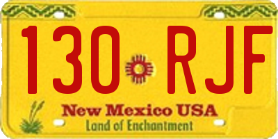 NM license plate 130RJF