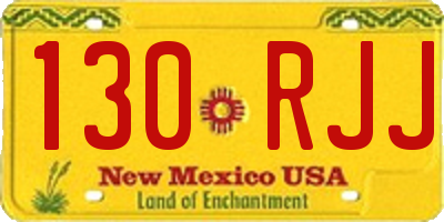 NM license plate 130RJJ