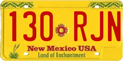 NM license plate 130RJN